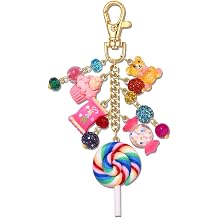 PHALIN Candy Bag Charms for Women Sweet Lollipop Kawaii Gummy Bear Keychains Purse Charms Candy Costume Outfits Accessories