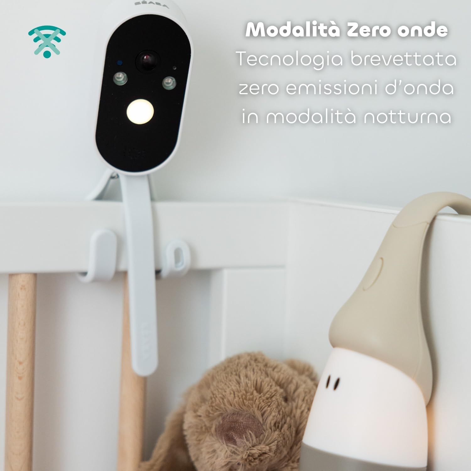 Béaba Supporto Flessibile Baby Monitor – Supporto Regolabile per Telecamera, Fissaggio Letto, Sedia, Cassettiera, Angolo Regolabile, Compatibile Zen Travel, Zen Premium, Zen Night Light, Zen Smart AI