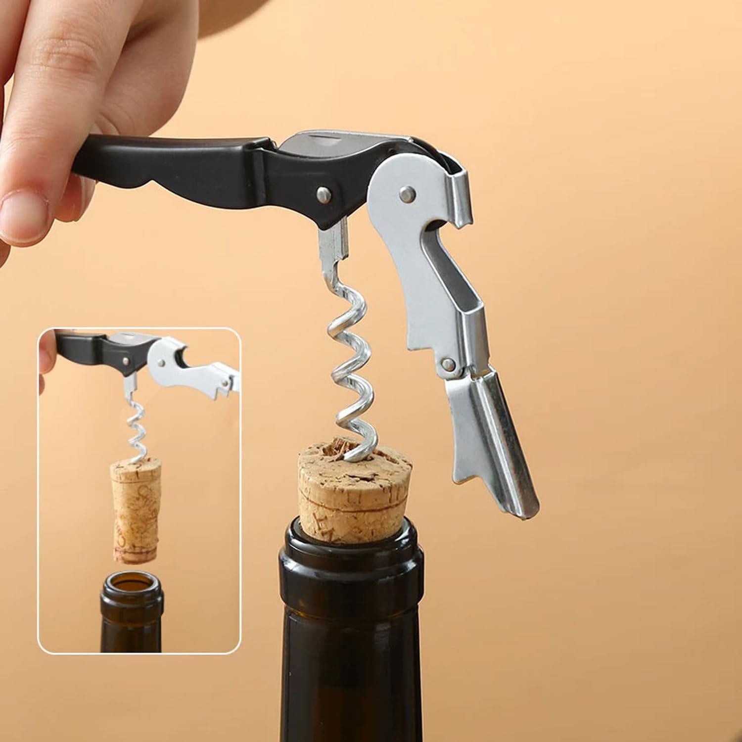 Wine Opener Set (5 Pack) - Professional Waiter's Friend Corkscrew and Bottle Opener, Premium Stainless Steel Corkscrew for Wine and Beer, Ideal for Sommeliers and Waiters, Durable and Efficient - Image 3
