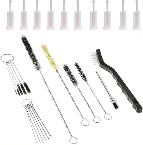 Kit de limpieza de pistola pulverizadora de 27 piezas con filtros de pistola de pulverización, kit de limpieza de pistola de pintura, kit de