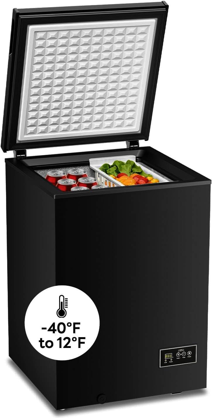 Electactic 58090RFR0-R 3.5 cu ft Chest Freezer Black