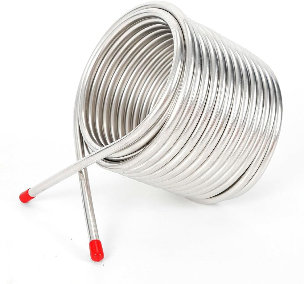 Cooling Coil Pipe, Stainless Steel Immersion Wort Chiller Cooling Coil Pipe for Home Brewing