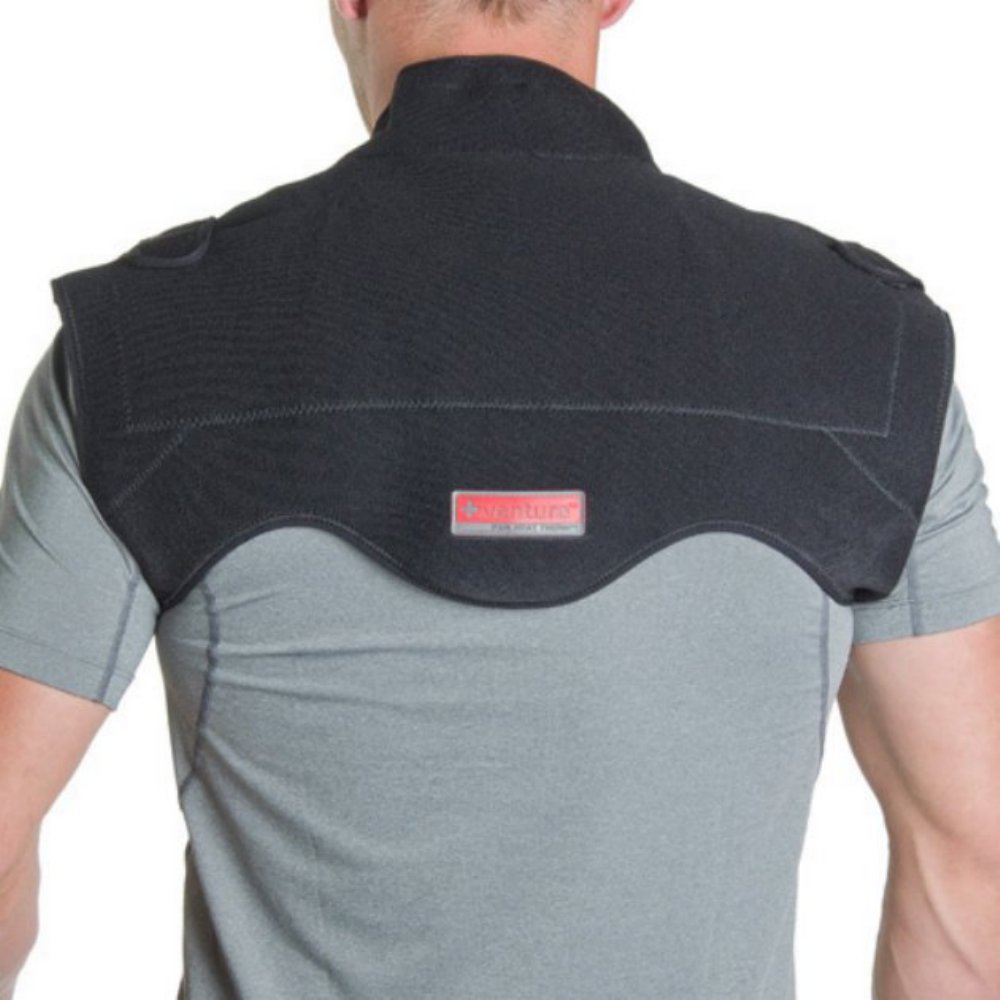 Venture Heated Clothing KB-1250 MAX Black Max F.I.R. Heat Therapy at Home Neck with Shoulder Brace