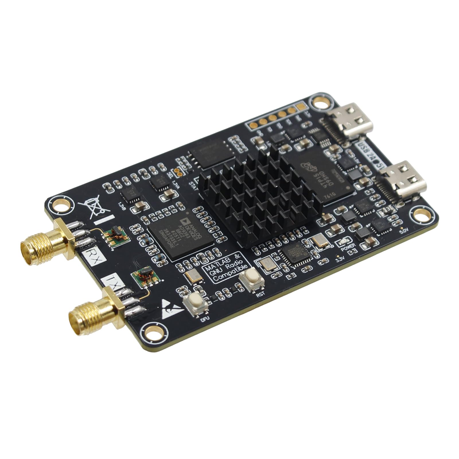 PlutoSDR - Placa de desarrollo de radio definida por software con antena definida por software, placa de desarrollo de radio 70MHz-6GHz para PlutoSDR Nano