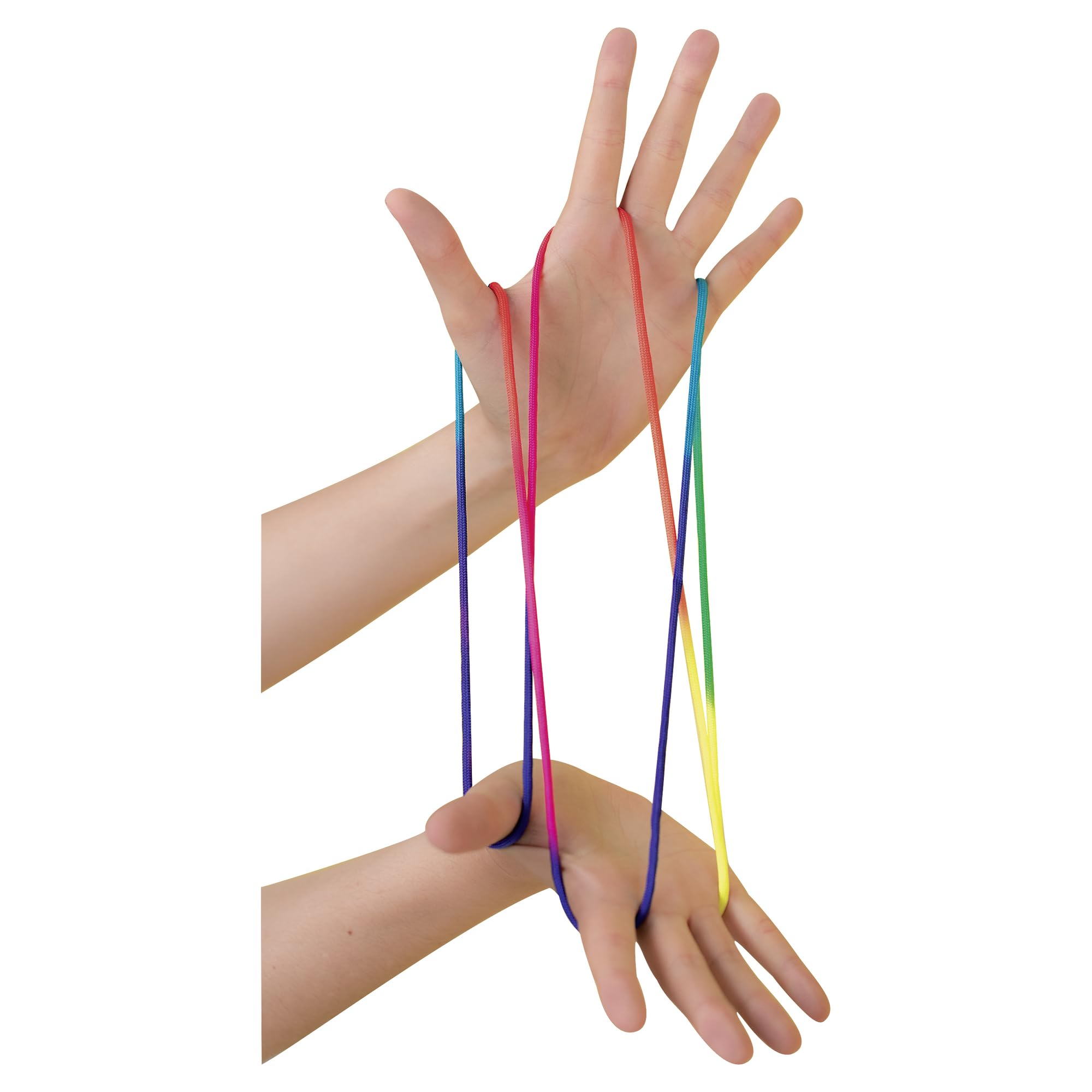 Kleintober Premium Finger Twist Gioco Del Filo Per Bambini – Corda Elastica Arcobaleno 160 Cm Con Istruzioni Video, Da 3 Anni