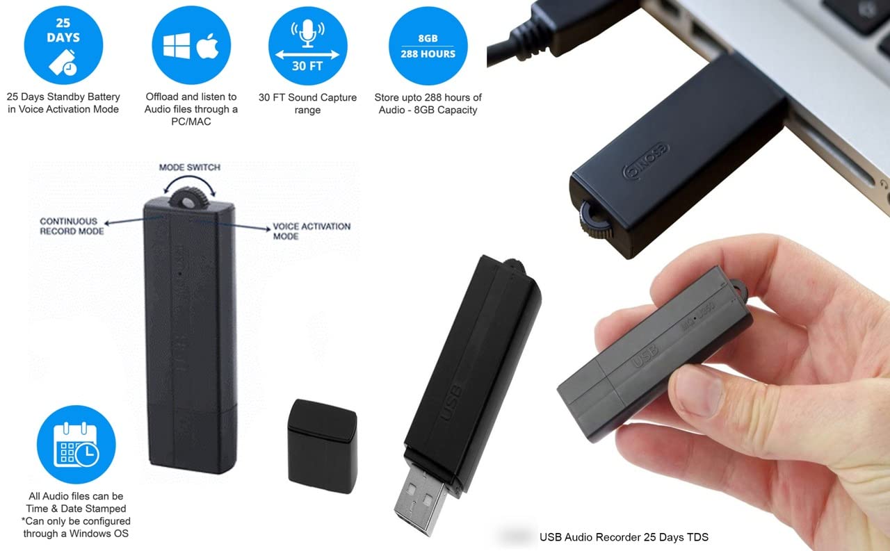 Amazon.com: Spy-MAX PRO-350 USB Voice Recorder - Voice Activated