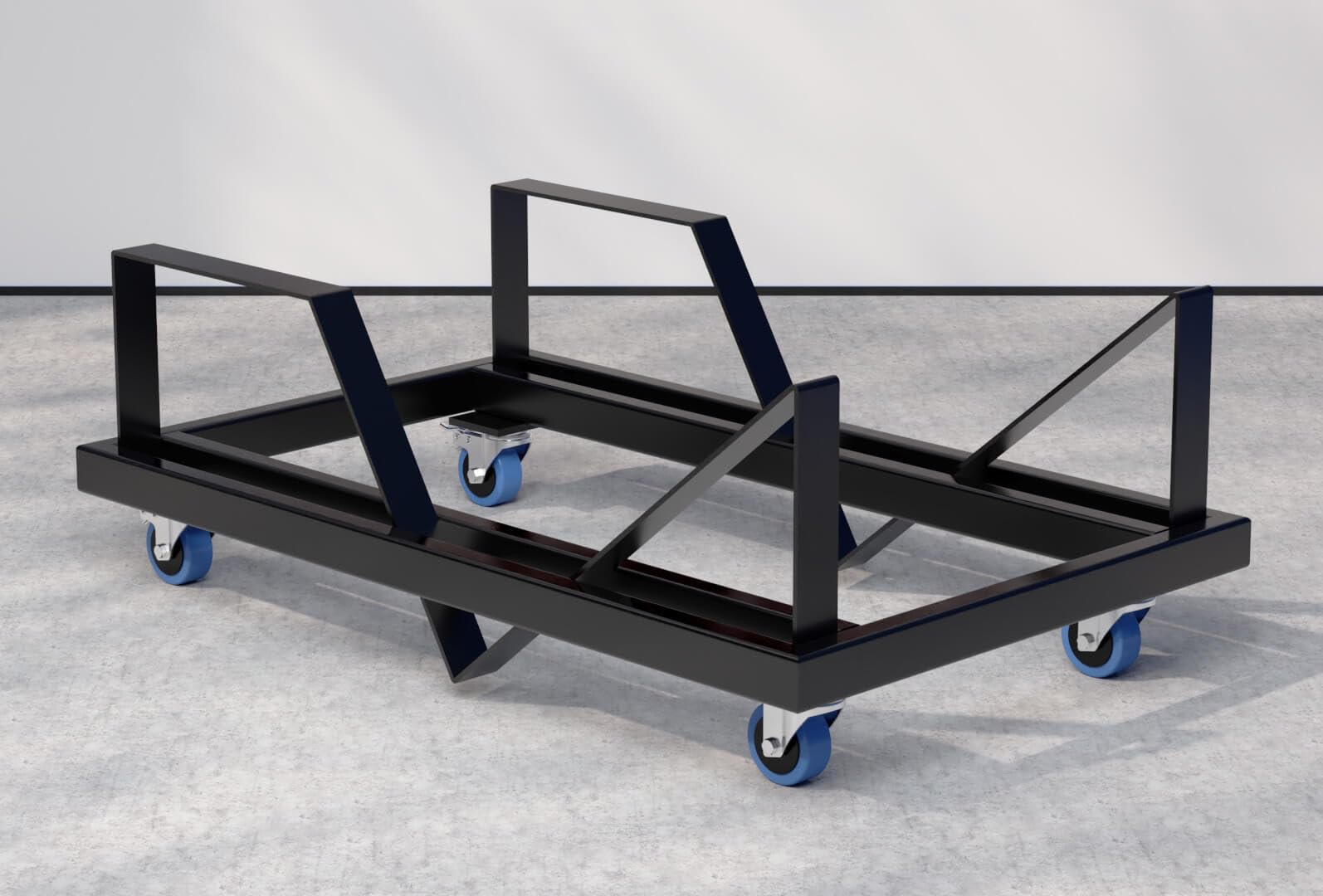EIGENTLICH Stapelstuhl Rollwagen Dolly, Stuhltransportwagen zur platzsparenden Lagerung von bis zu 30 Stapelstühlen, Sammelwagen für Besucherstühle, Stuhl-Transporthilfe mit leichtgängigen Rollen