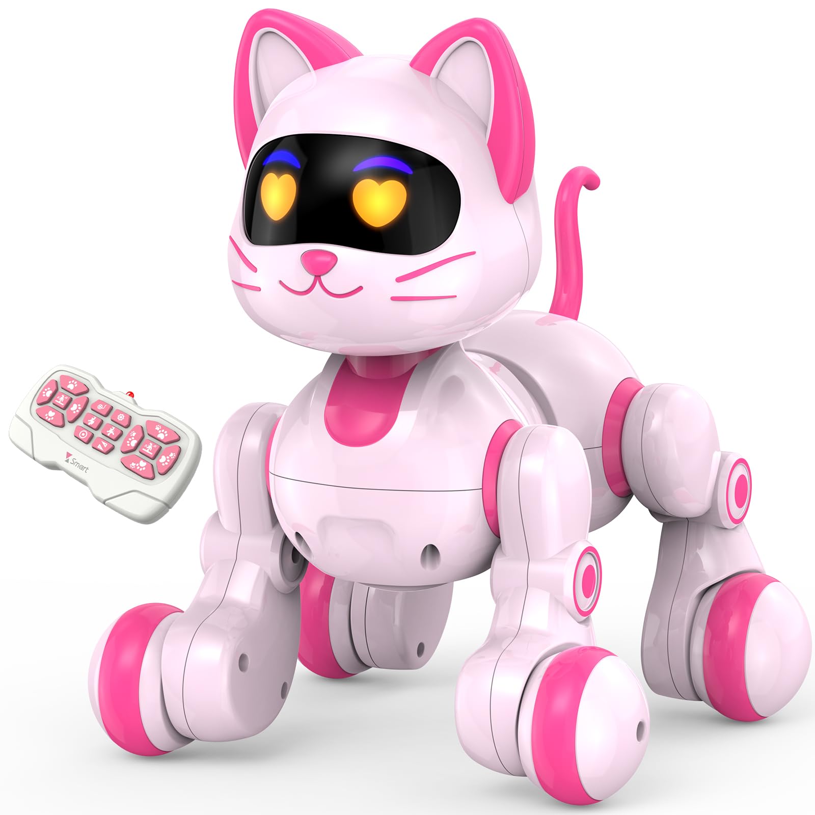 Amazon | HBUDS ロボット猫 おもちゃ 女の子用 ピンク ダンス&タッチ