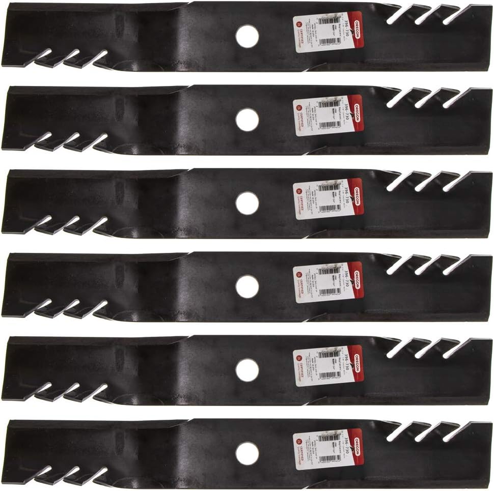 Oregon 6PK 396-730 G6 Gator Blades Replacement for John Deere M128485 M131958 M144196 M163983 TCU15881