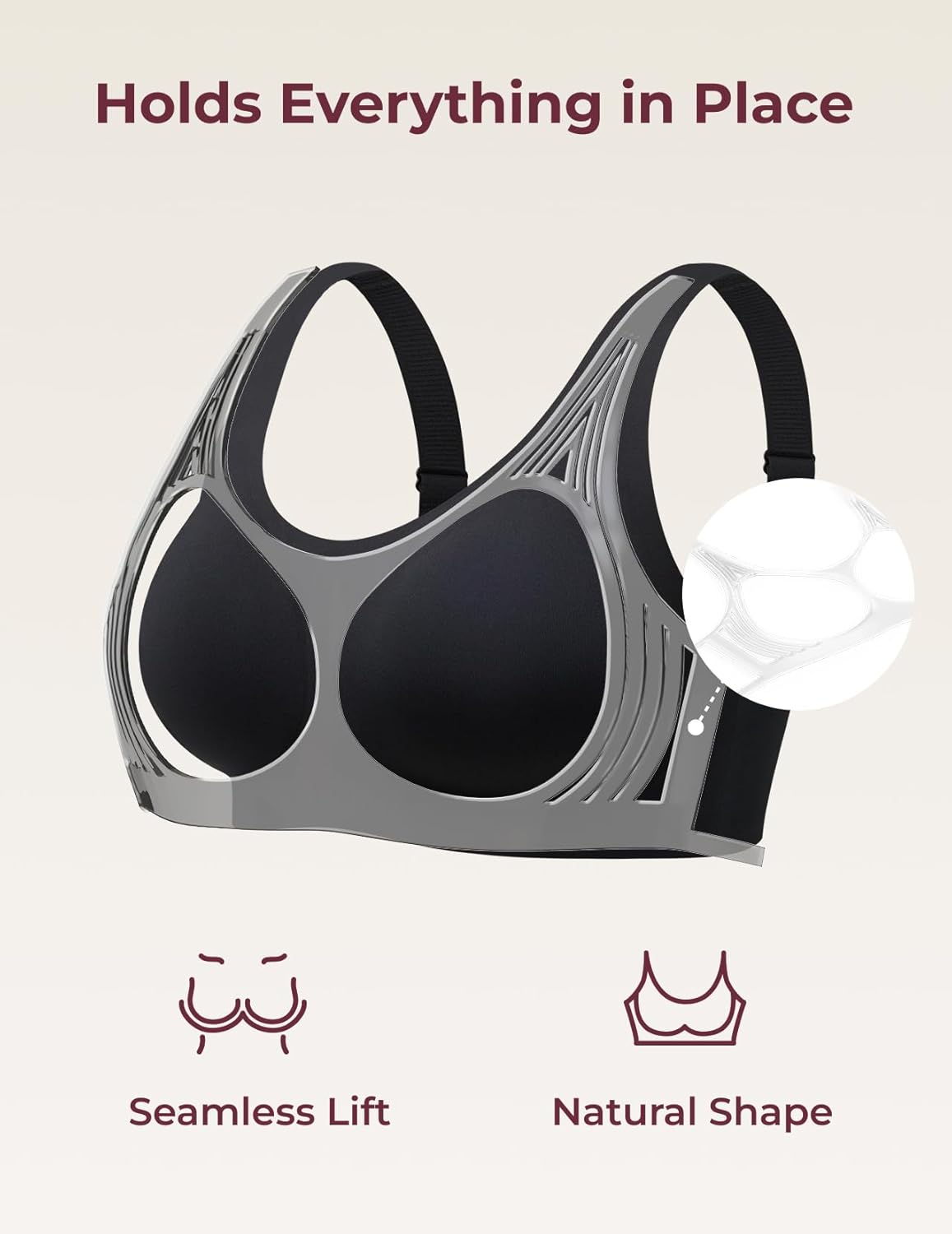 Momcozy Seamless Comfort Bra, Wireless Full-Coverage Everyday Wear, Invisible All-Day Support - Image 3