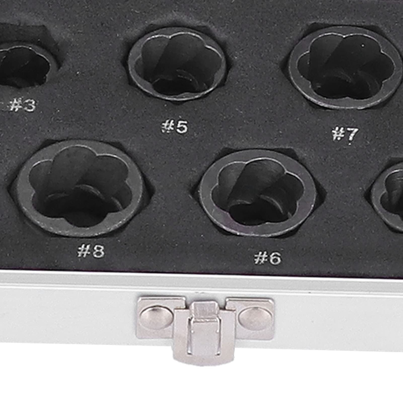Juego de extractores de tuercas y tornillos resistentes, juego de 10 piezas de llaves de impacto para quitar pernos oxidados y dañados, kit profesional de herramientas de extracción de pernos rotos