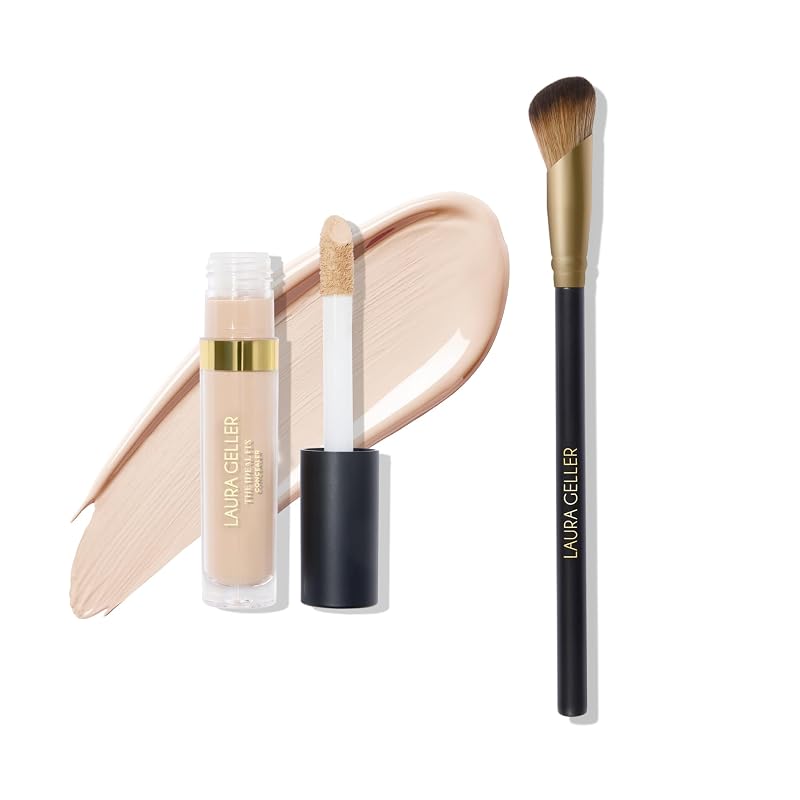 Kit Under Cover LAURA GELLER NEW YORK com Corretivo Ideal Fix Porcelain e Pincel Chanfrado de Precisão