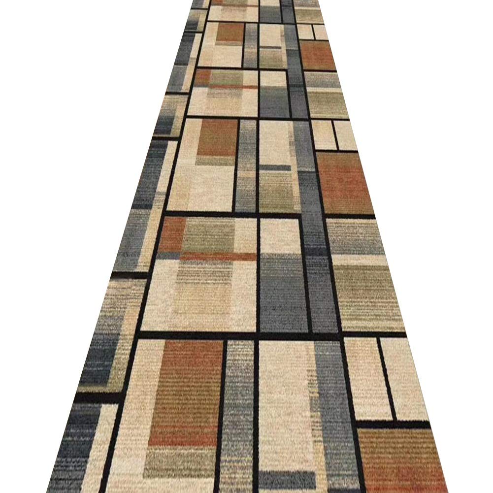 Tapis couloir passage design nordique treillis A 0.6x3m résistant