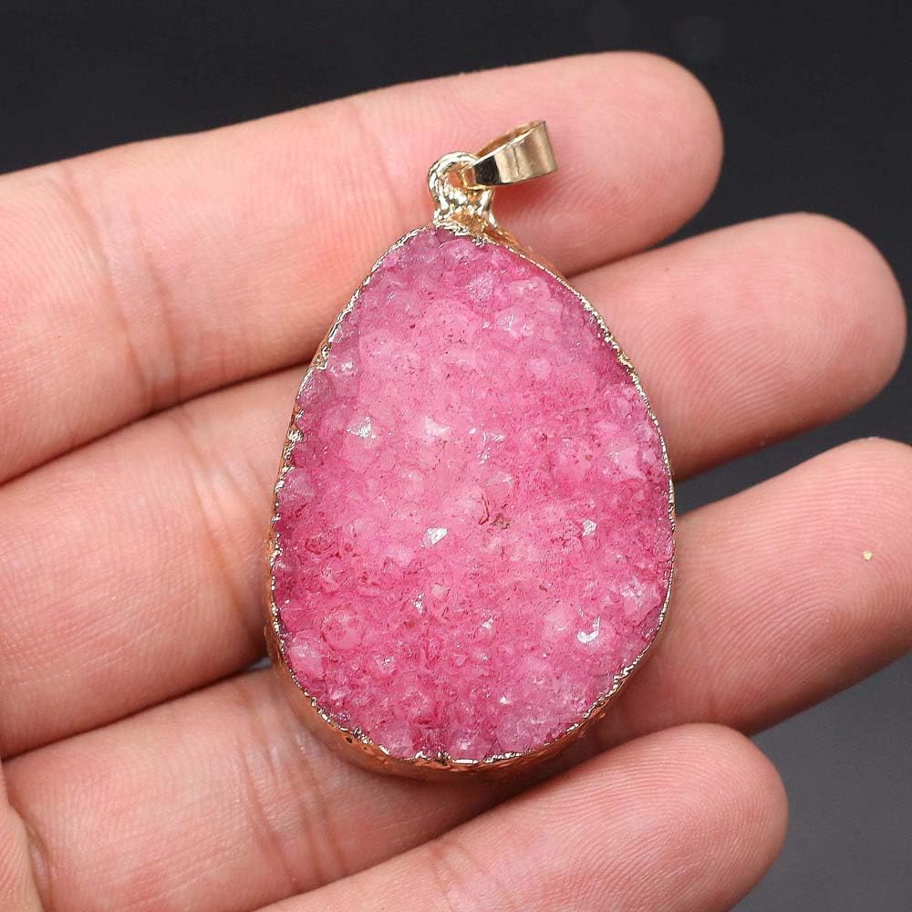 QSLLER 3PCS Natural Stone Pendants,Irregular Shape Natural Crystal Agate Bud Pendants Charms for DIY Jewelry Making Necklace Bracelet(4pcs Random Colors) - Image 5