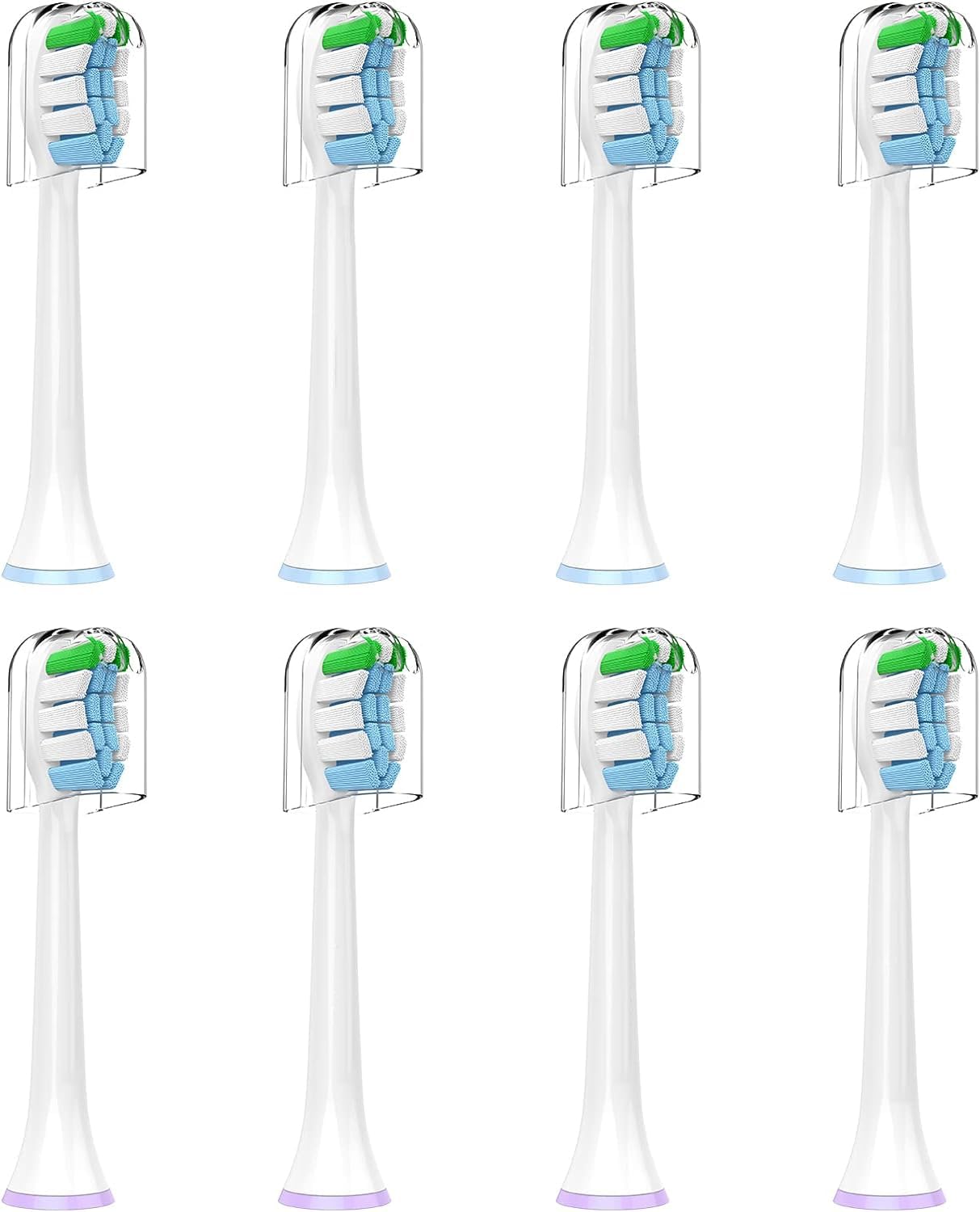 SOFUSHONG 8 Pack Electric Toothbrush Heads – Compatible with Philips Sonicare Models, Snap-On Design, Dupont Bristles for Plaque Removal & Gum Care