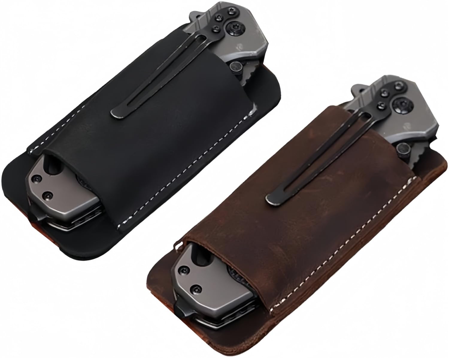 Retro Belt Carrying Leather Knife Scabbard Horizontally,2025 New Horizontal Knife Sheath for Belt,Leather Knife Sheath, Carry Knife,Men's