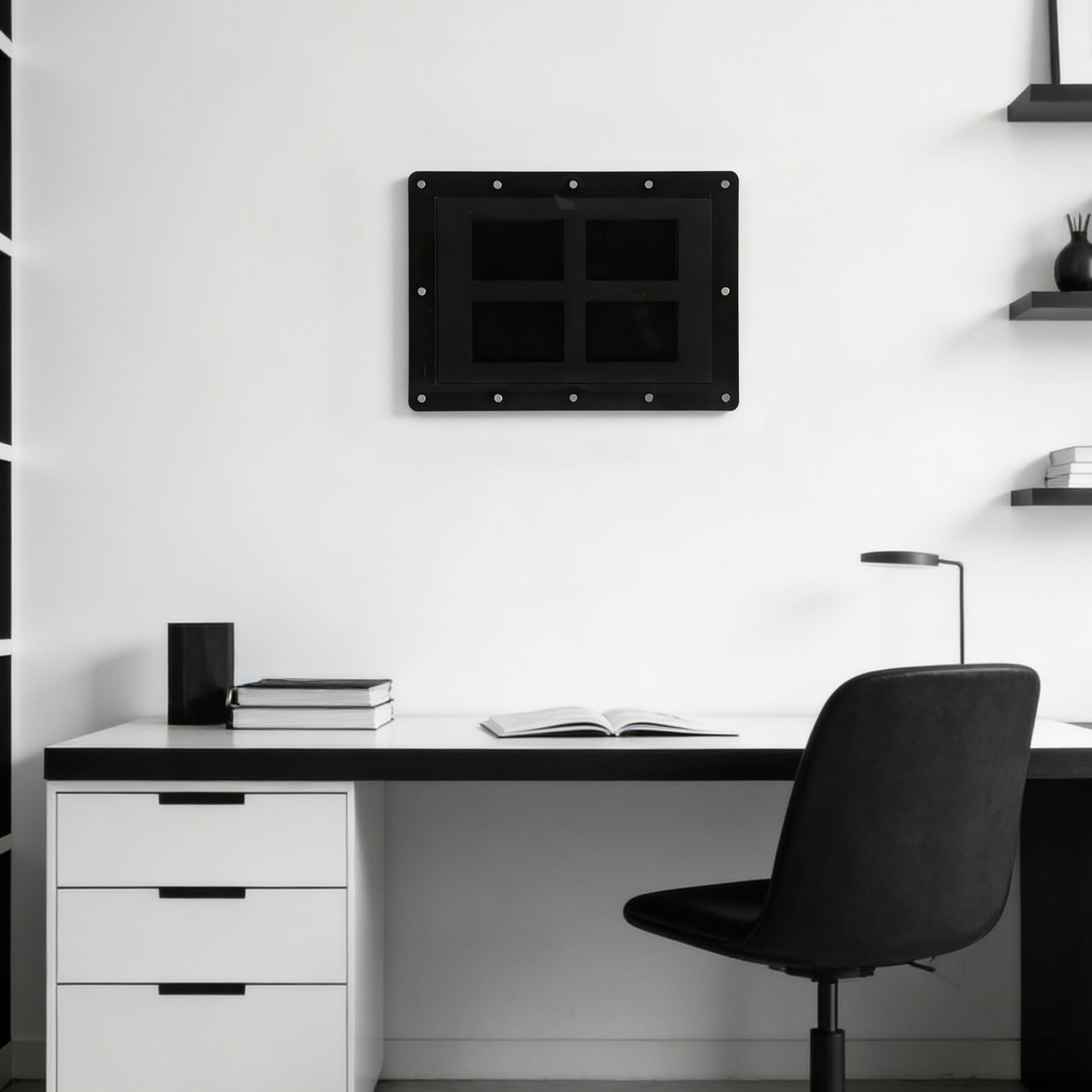 GALPADA Baseballkarten Wandrahmen mit 4 Fächern Transparente Sammelkarten Aufbewahrungsbox Wandmontiertes Kartendisplay für Sport und Baseballkarten Präsentationsvitrine für Zuhause