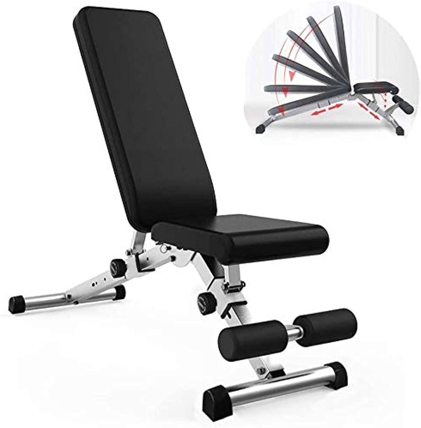 Adjustable Weight Bench for Abs Exercise Multifunctional Workout Station Full Body Incline/Flat/Decline Bench Press Bench Sit-Up Exerciser