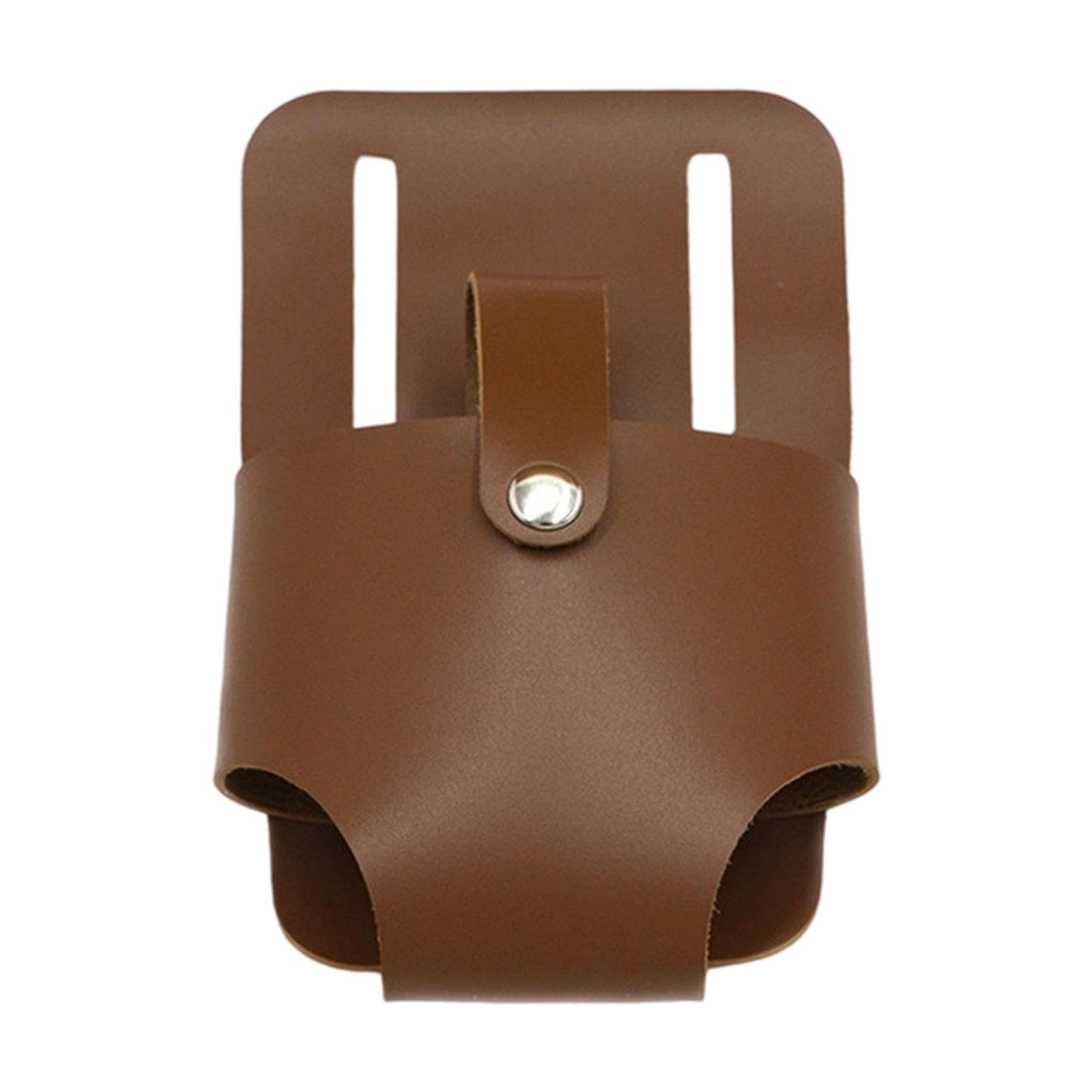 Tape Measure Holder for Belt Stylish Measuring Tape Belt Clip for Carpenters Dark Brown-image-49