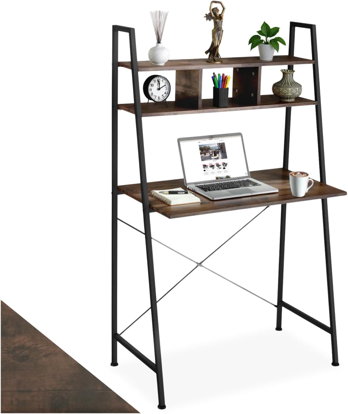 tectake® Mesa Ordenador, Patas Ajustables montar una oficina en casa con menos de 300€