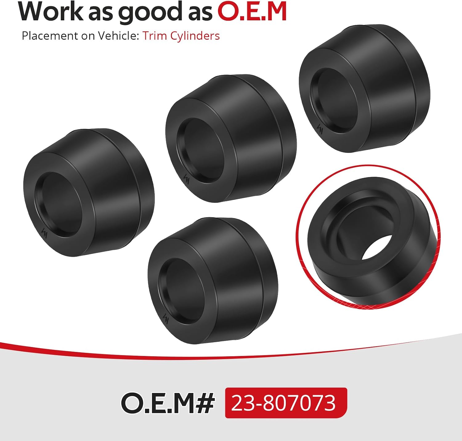 JAVIK 4Pcs Trim Cylinder Pin Bushing For MerCruiser Bravo I, II,III,X,XR,XZ Integrated Transom O.E.M# 23-807073