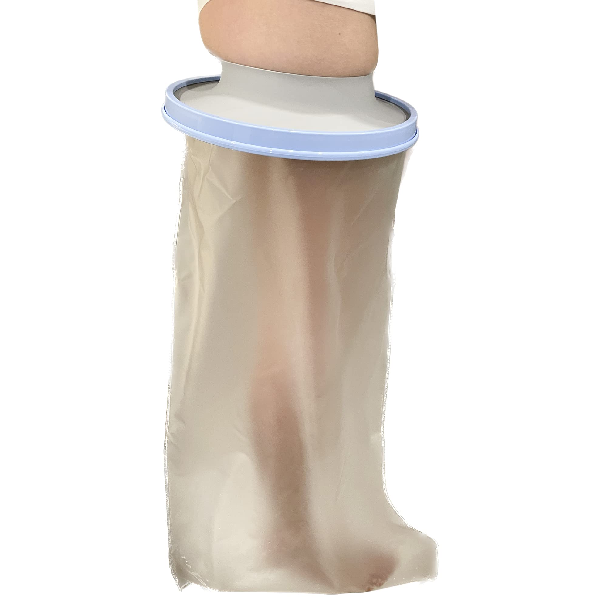 Extra Large - Adult calf Leg Waterproof Protector Cast Dressing Cover, XL Extra Wide Lower/Short Leg Cast Cover Watertight Bag for Shower,Surgery,Injury and Wound
