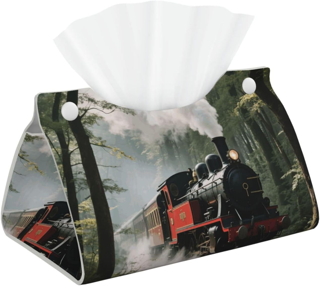 PU Leather Tissue Box Cover Tissue Holder Facial Paper Organizer Dispenser