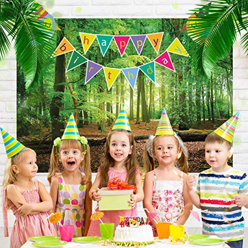 Sjoloon 10X10Ft Spring Green Forest Thin Vinyl Photo Backdrops Camping Themed Baby Shower Photography Background Studio Props 10516 #TOP2