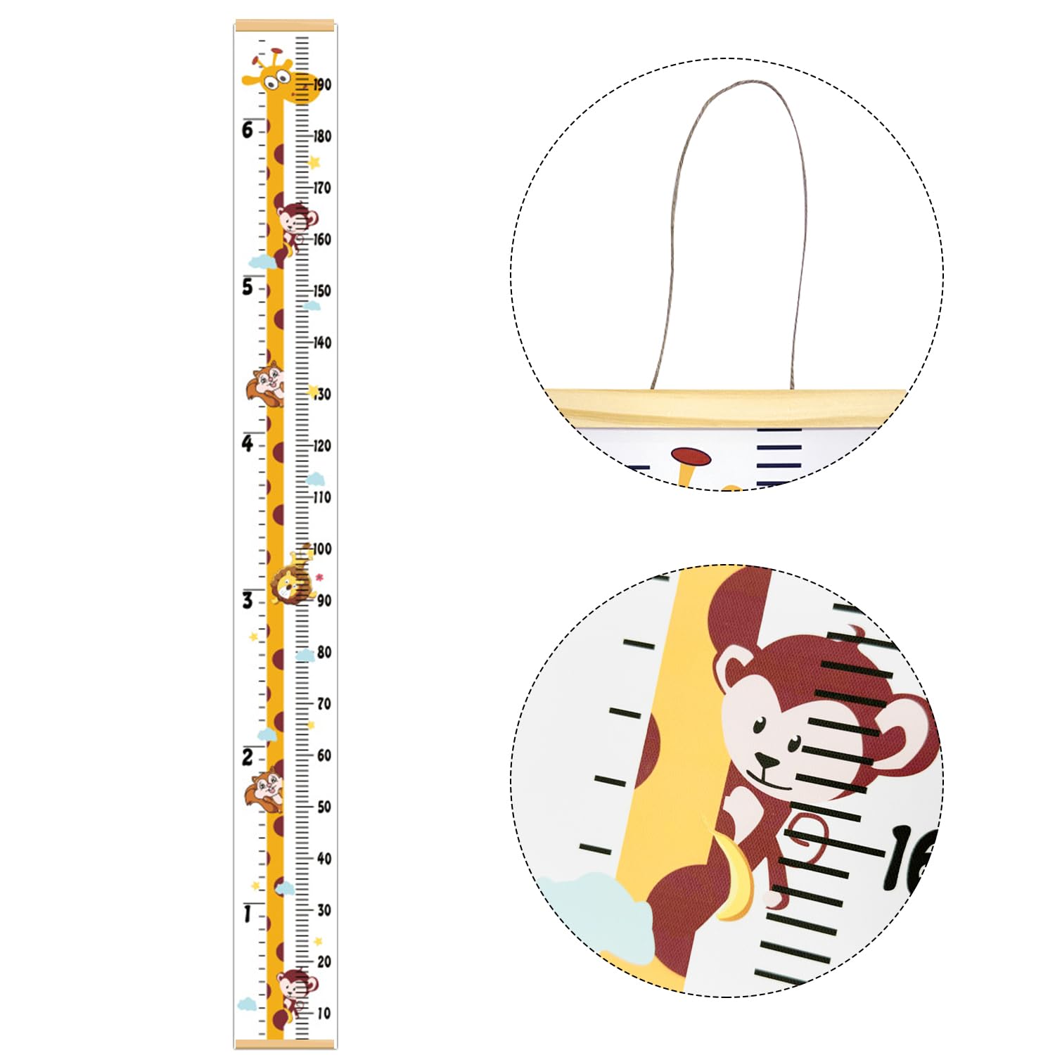 1 Piece Hanging Picture Children's Height Ruler with 1 Hook, Height Growth Chart, Wall-Mounted Measuring Ruler - Image 4