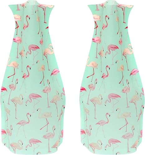 MODGY Florero expandible, plástico decorativo moderno plegable impreso jarrones para centros de mesa para bodas, mesa de comedor, decoración del