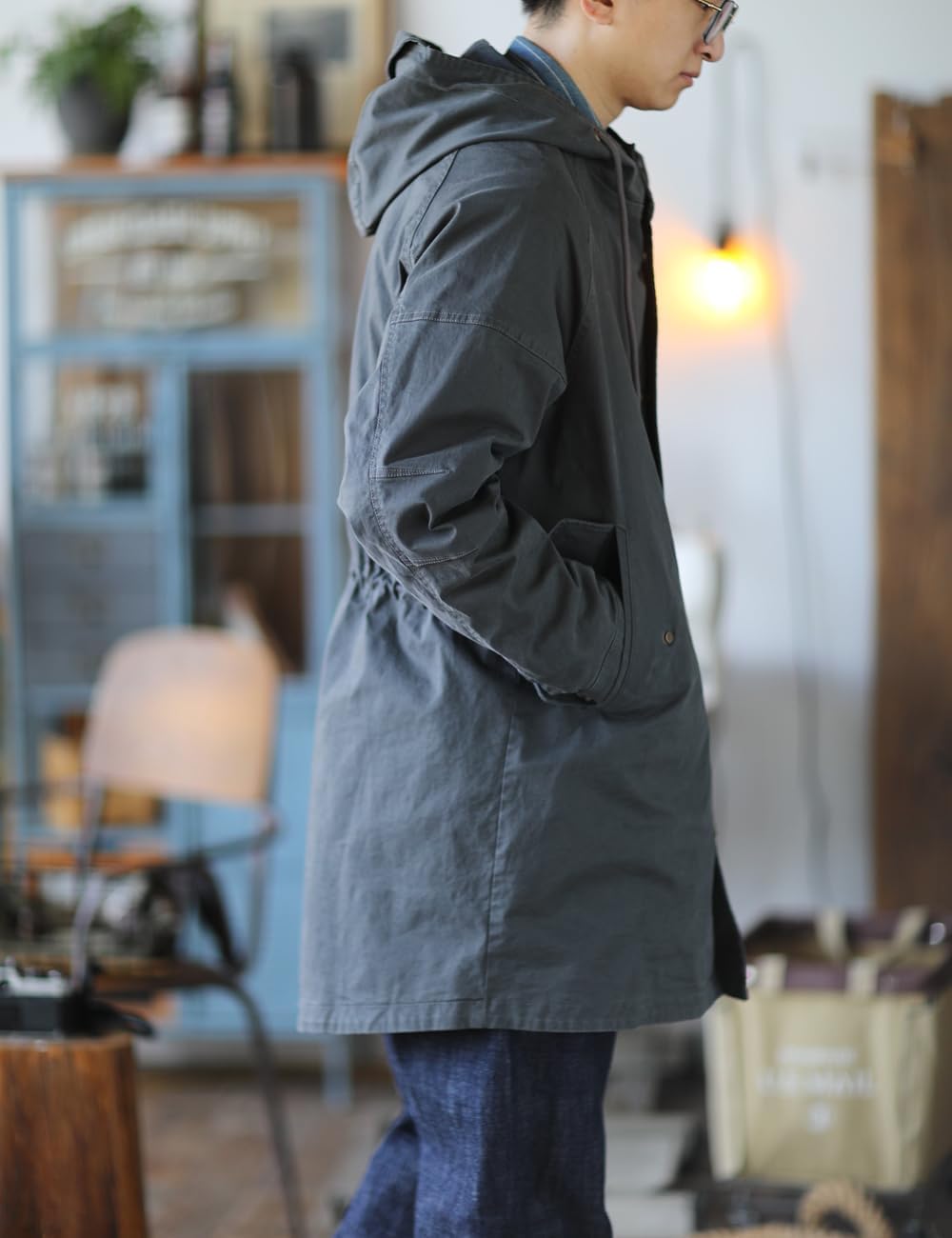 Men's Hooded Parka M51 Military Field Jacket Fashion Fishtail Outwear Coat Windbreaker - Image 2