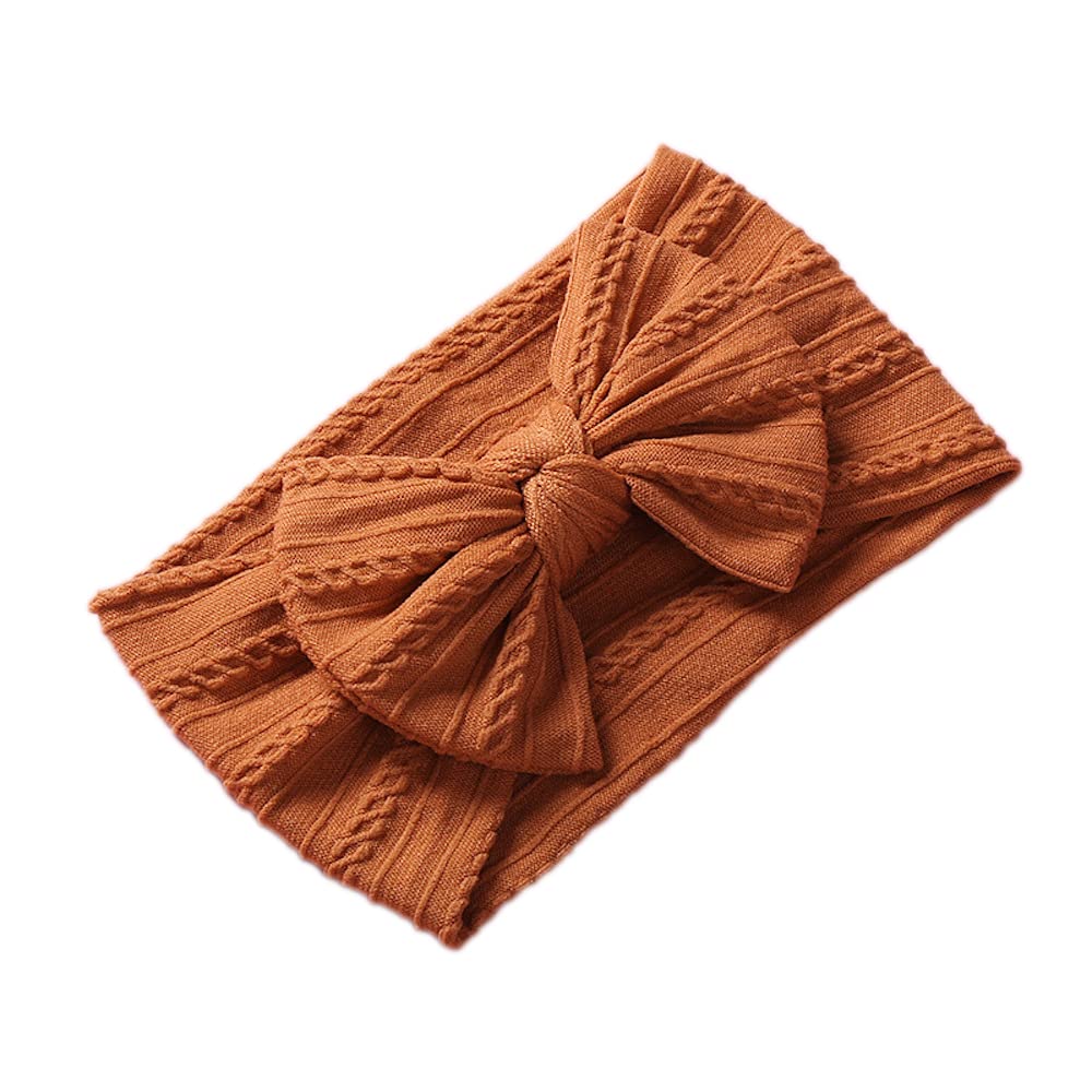 Anevous Pack of 2 Baby Turban Headbands, Baby Nylon Headbands, Baby Bow Headbands, Soft Bow Headwear, Elastic Hair Bands for Newborns, Toddlers, Yellow A โ image 1