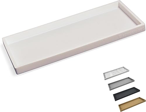 Miniatura 1 de Bandeja para encimera y tocador, bandeja de baño inastillable de 11.7 pulgadas, bandeja de jabón de silicona flexible para cocina, bandeja para