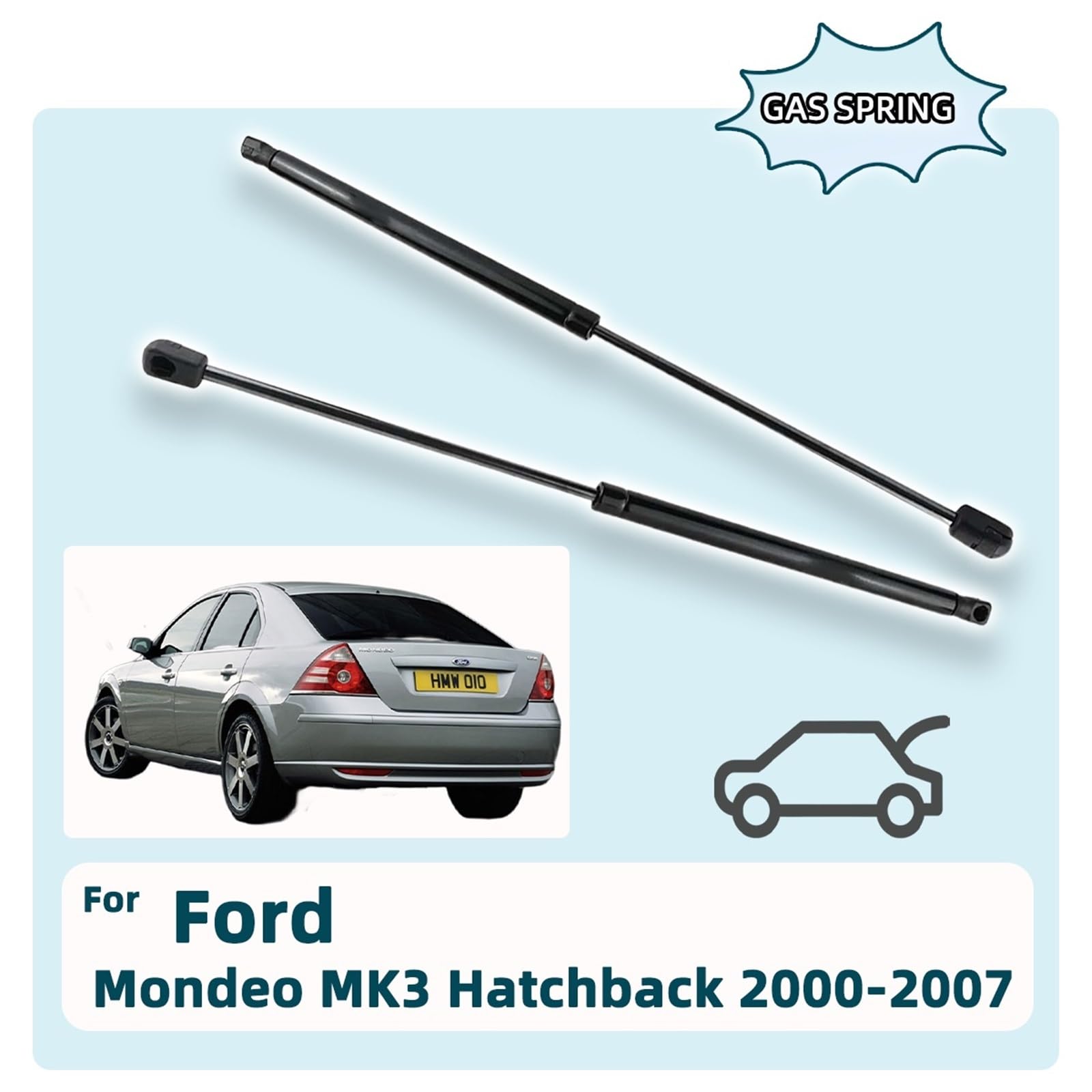wspornik do podnoszenia sprężyny gazowej Podpora Amortyzatora Do Forda Mondeo MK3 Hatchback 00-07 OE 1S71A406A10AB, Tylna Klapa Bagażnika, Sprężyna Gazowa, Amortyzator