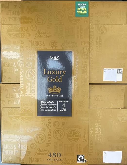 M&S Luxury Gold Tea Jumbo Pack 1.5kg 480 Teabags in a Premier Life