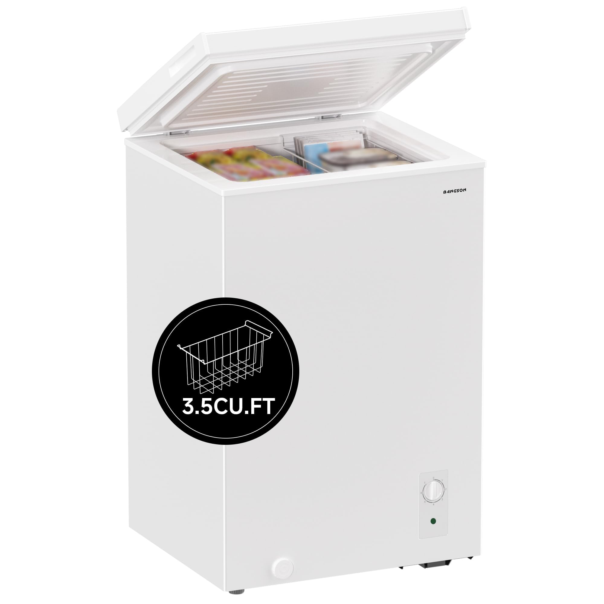 BANGSON 3.5 Cu. Ft. Chest Freezer