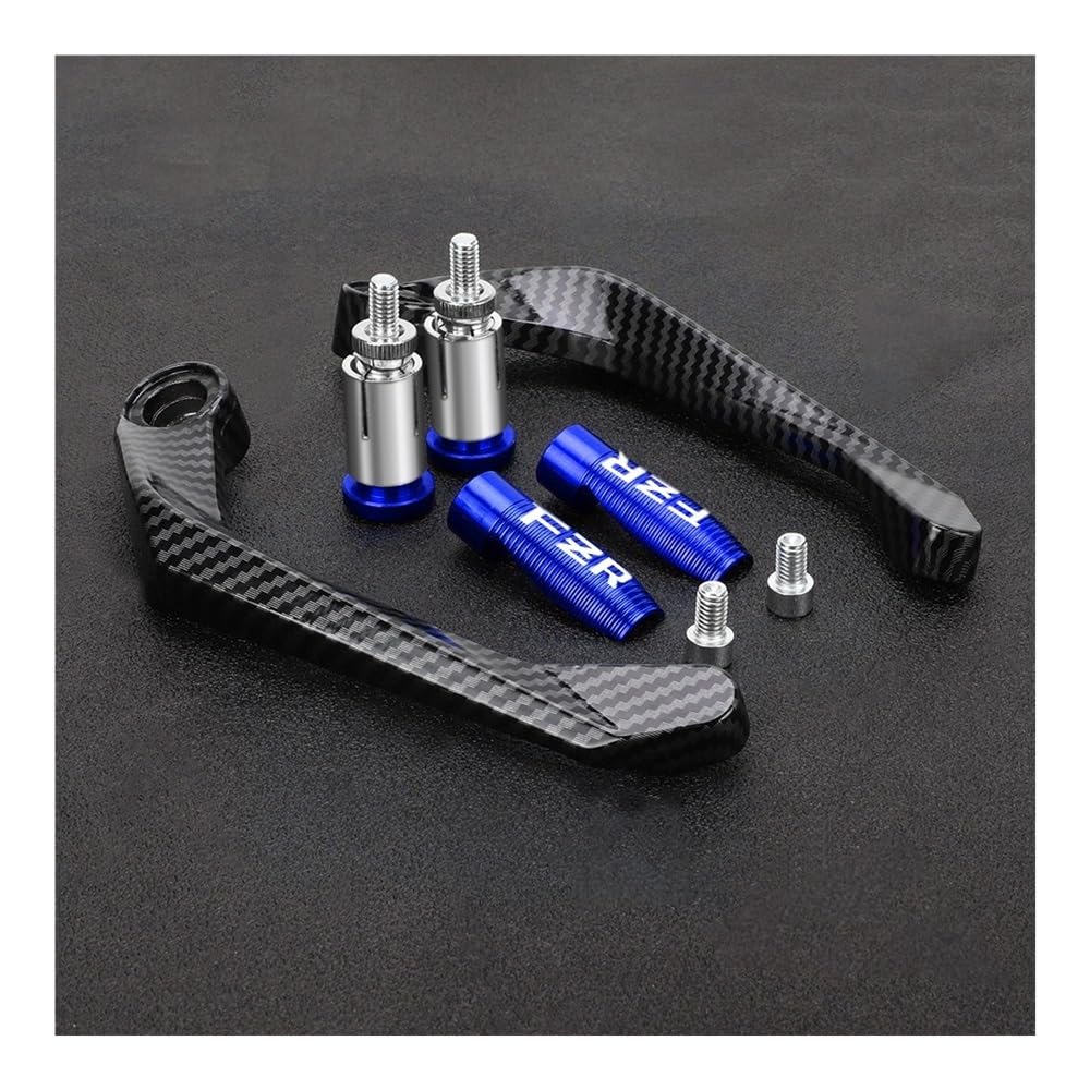 BEQLXTA Brake Lever Guard Motorcycle Handlebar Brake Clutch Lever Hand Guard Protector Handguard for FZR1000 FZR250 FZR400 FZR400RR FZR600 FZR600RR(Blue with Logo)