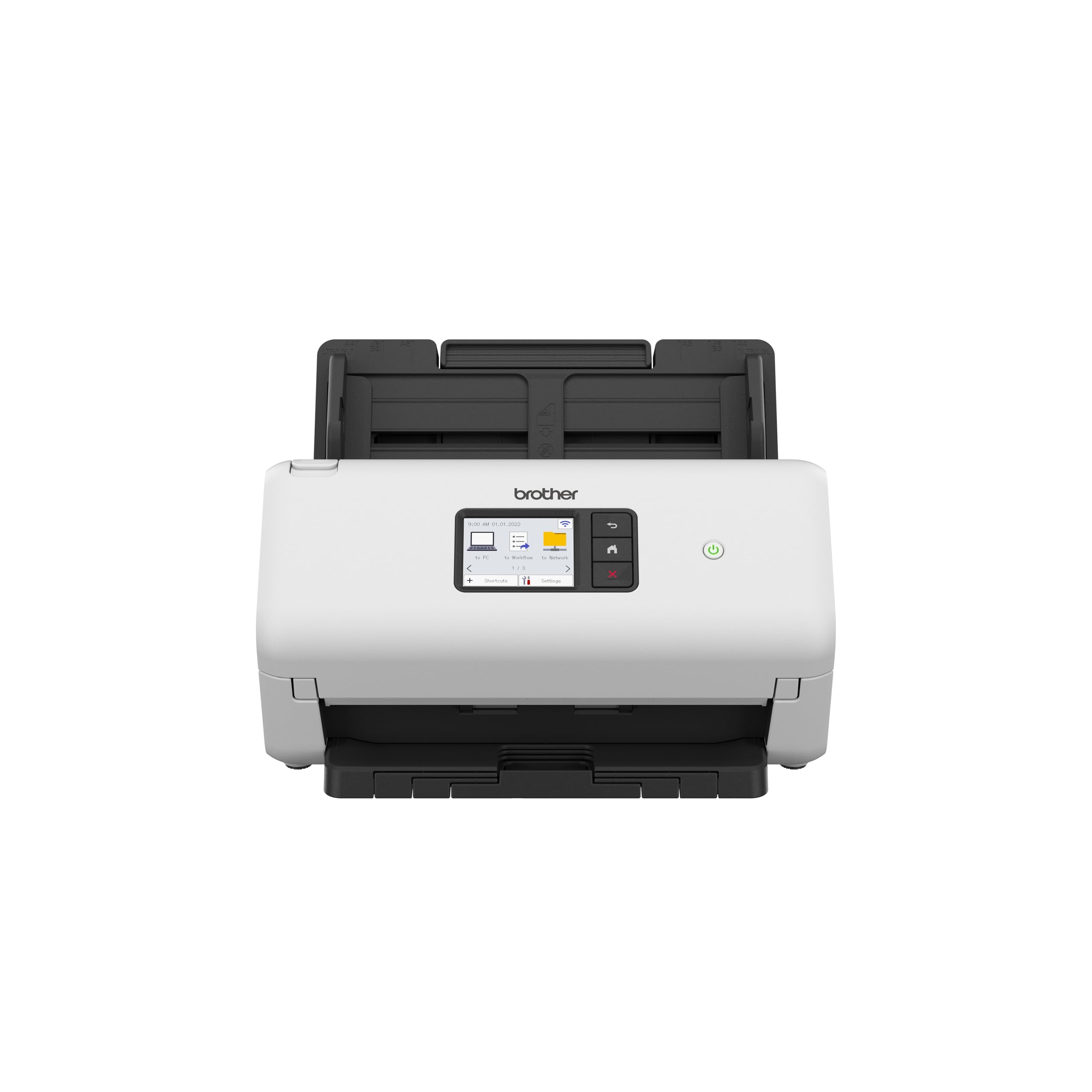 Brother ADS-4550W. Escáner A4 de sobremesa. Digitaliza a 70ppm a Doble Cara, con conexión a Red Cableada y WiFi