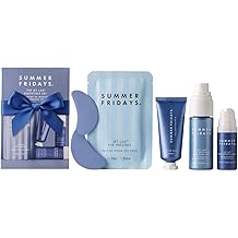 Summer Fridays Jet Lag&trade; Essentials - Mini Hydrating Skin Care Set With Jet Lag&trade; Mask, Eye Patches, Deep Hydration Face Serum &amp; Hydration Mist - Travel Size Skincare Kit &amp; Holiday Gift Set (4 Count)