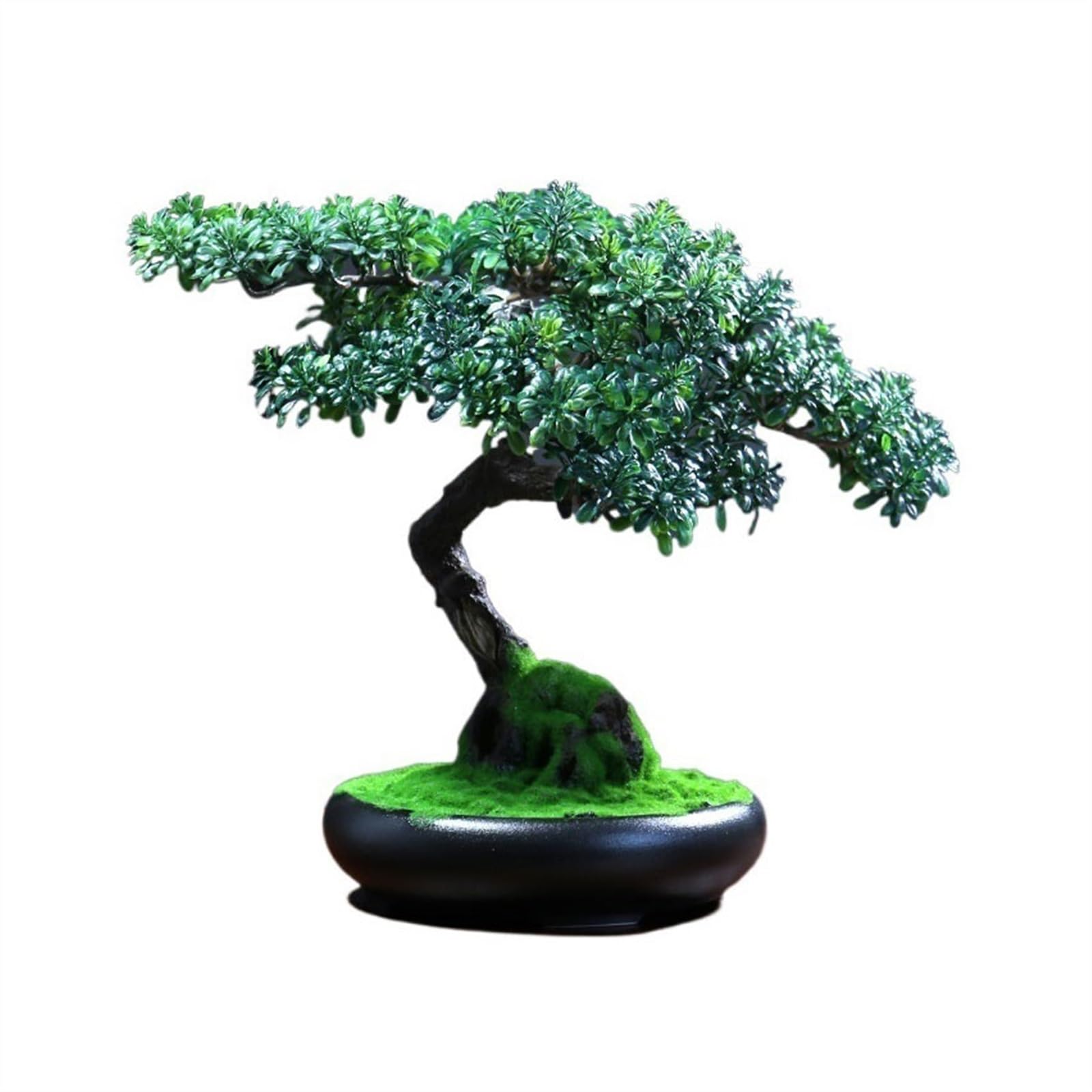 Symulowane rośliny doniczkowe Biuro Pulpit Krajobraz Fałszywe Zielone Rośliny Dekoracyjny Salon Doniczkowe Drzewo Nowe Chińskie Feng Shui Symulacja Bonsai Ozdoby Dekoracje wnętrz