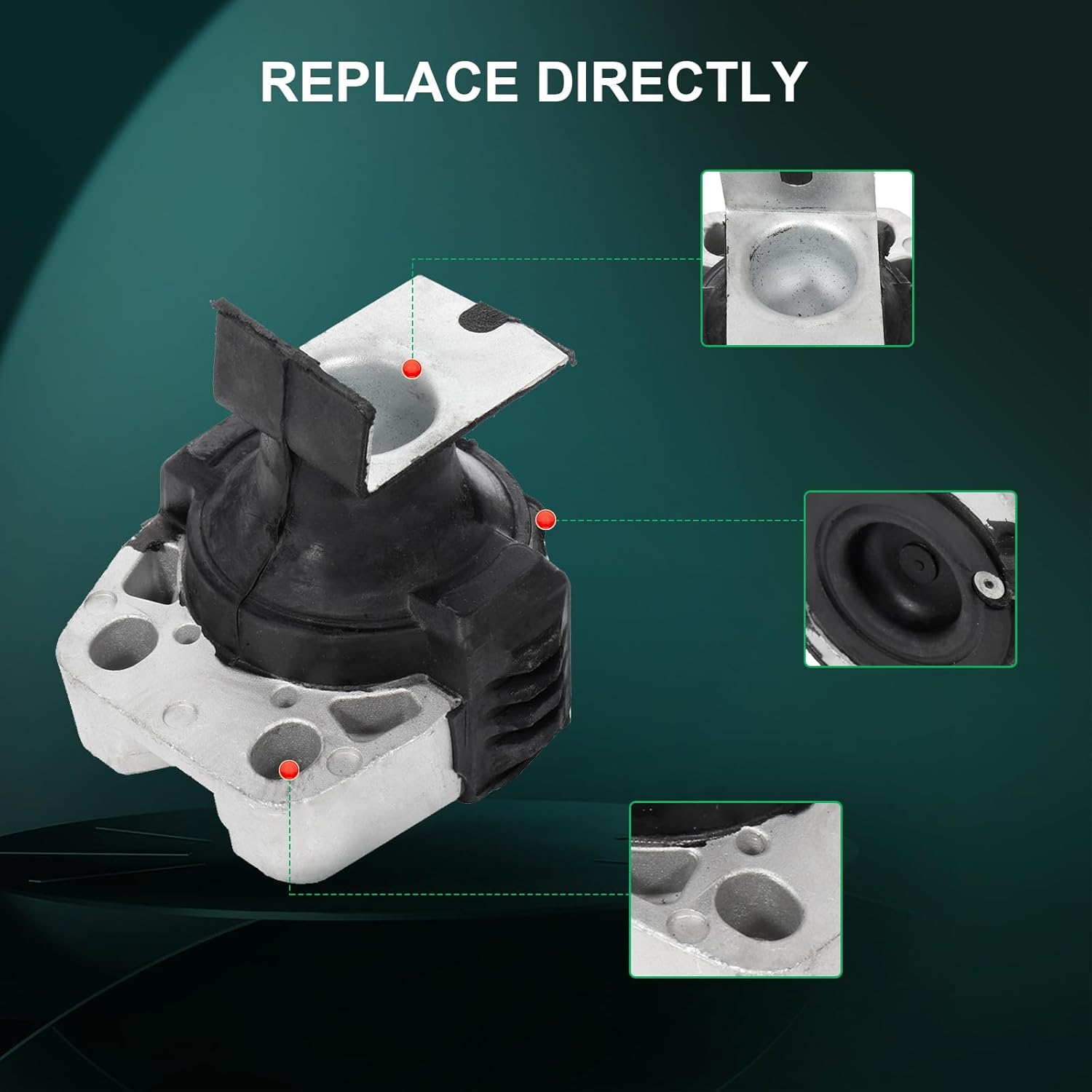 SCITOO Engine Motor Mount Bushing Transmission Mount and Torque Strut Mount Set Compatible with 2005-2007 for Ford for Focus,OE A2986 A2939 A5312