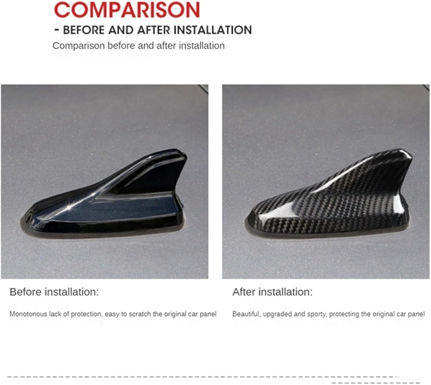 Carbon Fiber Car Antenna Shark Fin Cover Aerials for Volkswagen VW Golf 8 MK8 ID.3 2021 2022 Parts(Carbon Fiber)