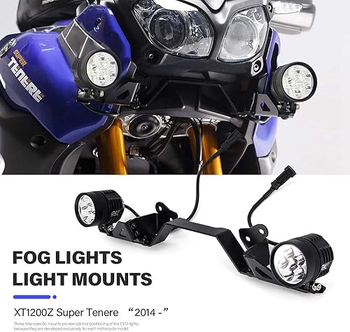Miniatura 4 de PRIZOM Luces antiniebla para motocicleta soporte auxiliar para XT1200Z XTZ 1200 Super Tenere 2014-