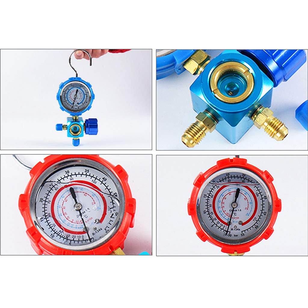 Manometro per refrigerante R410A R22 R134A 1/4 Auto Car Aria condizionata Strumento per manometro del refrigerante