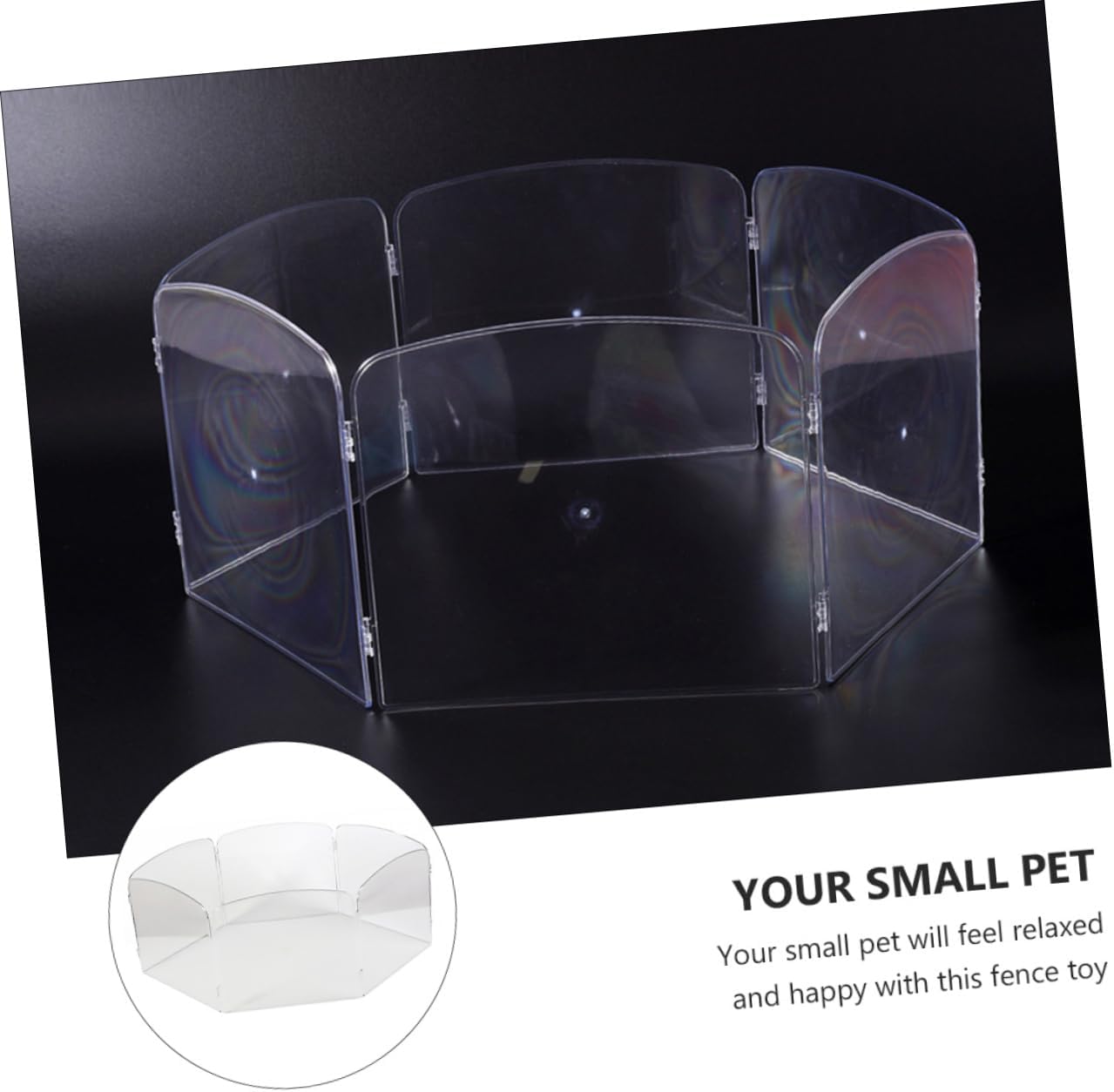 BESPORTBLE Portable Pet Playpen for Small Animals Transparent Plastic Fence for Indoor Outdoor Use Durable Hamster Playground Barrier Easy to Install