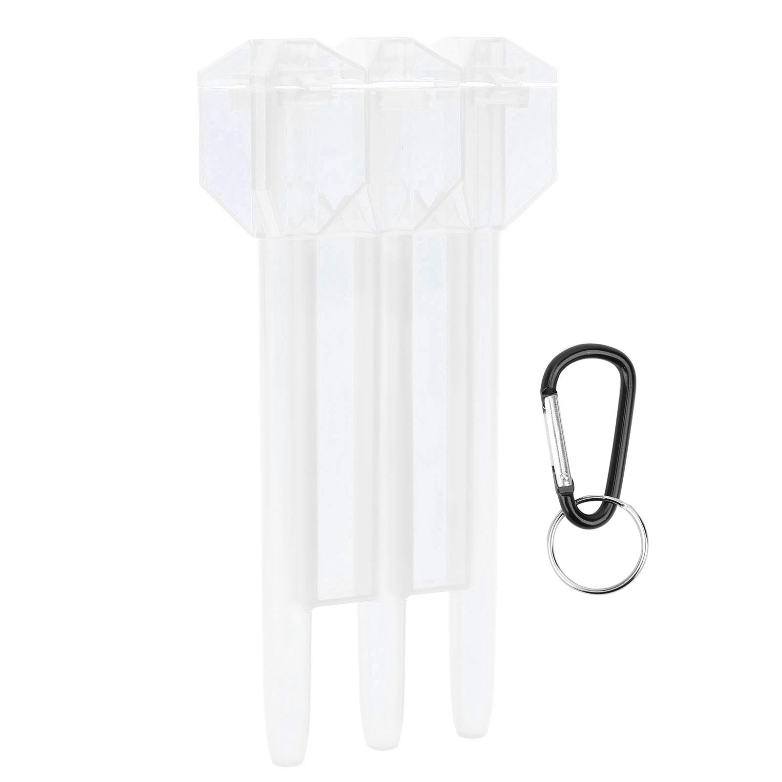Naroote Dart Box Portable Durable Compact Lightweight Storage Case for Enthusiasts with Buckle Hang for Easy Carry for All Kinds of Darts Made of ABS Material (Transparent White)