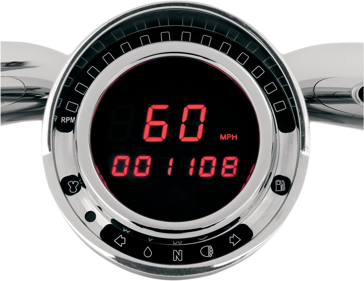 Dakota Digital Big Dog Direct Plug-In Speedometer Red LED BD-140-R