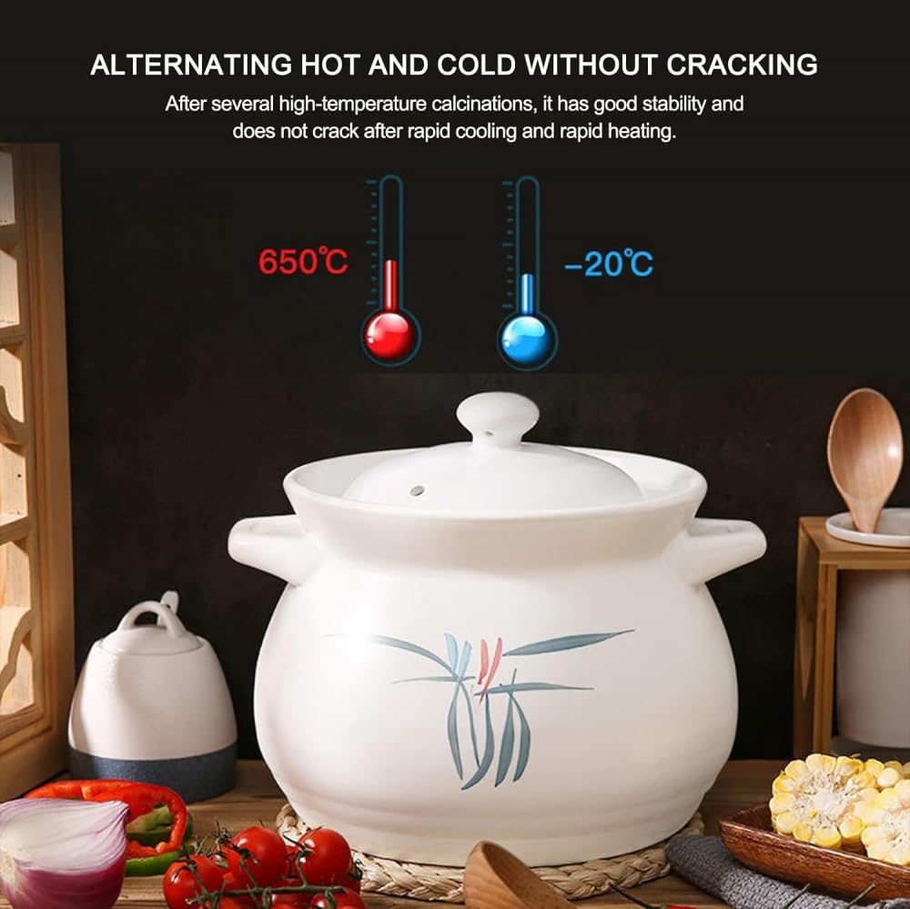 Kochtopf, Auflauf, Kochtopf, Suppentopf, chinesischer Keramik-Schmortopf, Hot Pot, Steinguttopf zur Zubereitung von Eintöpfen, Brei, Suppe