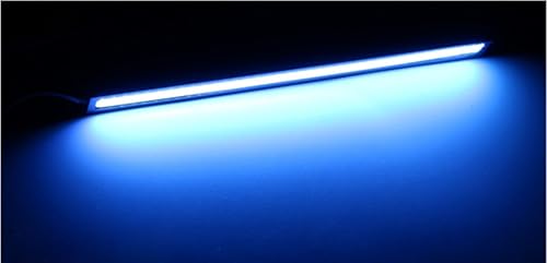 Miniatura 5 de 4 unids 12 V 6.7 in impermeable LED Flip Chips COB DRL coche diurna Correr luces rayas (azul)