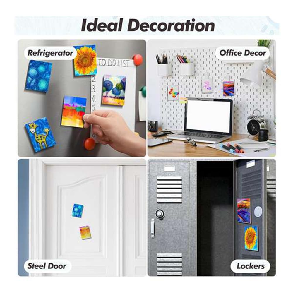 25 pezzi magnetici per pittura, mini lavagne magnetiche, vuote per pittura, arte, regalo, decorazione fai da te